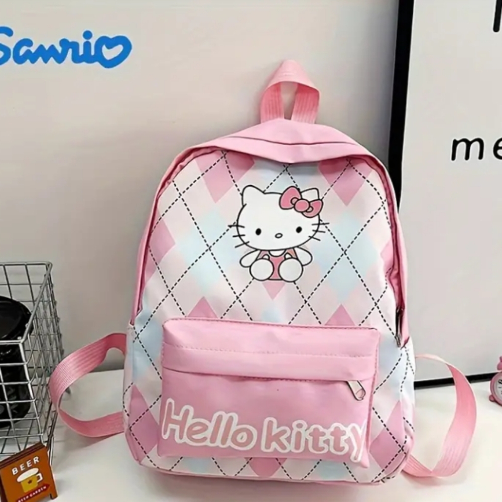 Hello Kitty Preppy Plaid Backpack NWOT
